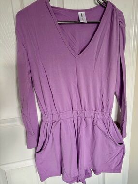 Smash + Tess Lilac XXS long sleeve shorts romper